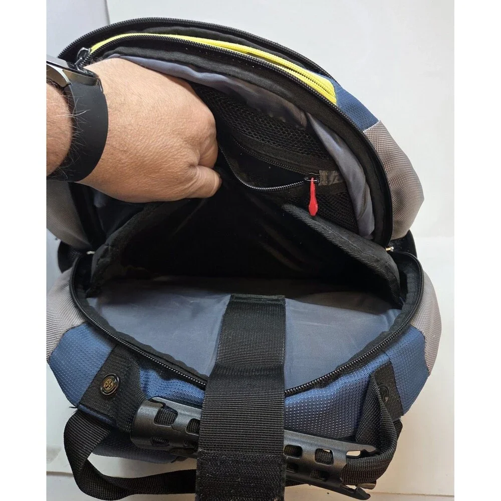 SwissGear Wenger Skyscraper Laptop Backpack Navy Blue Gray Multi Pocket 600726